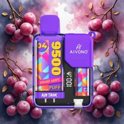Aivono AIM-TANK 9500 Puffs Blåbær Druer med 18ml E-væske og LCD-skjerm