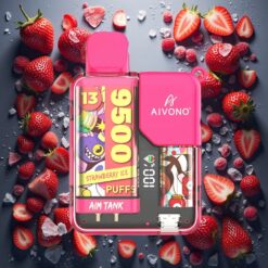 Aivono AIM-TANK 9500 Puffs Jordbæris 18ml/650mAh