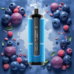 Al Fakher Crown Bar 15K Hypermax Disposable Vape Kit Blåbærtuggummi 22ml 15.000 puff