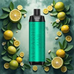 Al Fakher Crown Bar 8000 Crystal Disposable Vape Sitron Mynte – 18ml e-Liquid, 8000 Puffs