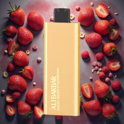 Alibarbar Pandora 7000 Puffs Engangsdamper med Jordbær (Chupa Chups) – 17 ml