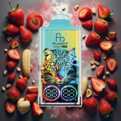 Fumot Leopard 40K Puffs Disposable Vape Jordbær-Banana, 5% Nikotin, Type-C-lading
