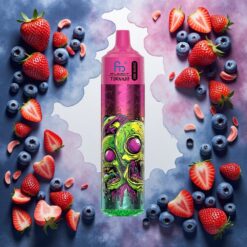Fumot RandM Tornado 30000 Puffs Disposable Vape Jordbær Blåbær, 30mL 5%