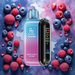 Fumot Tornado 20000 Puffs Engangsdamp Blåbær Bringebær Hard Candy 20ml 850mAh