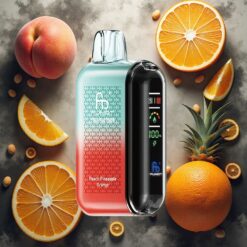 Fumot Tornado 20000 Puffs Engangsdamp Peach Ananas Appelsin 20ml 2% Nikotin