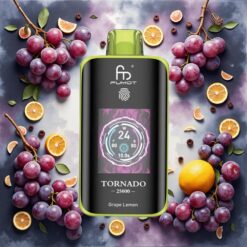 Fumot Tornado 25000 Puffs Disposable Vape Drue Sitron med HD Skjerm og 700mAh Batteri
