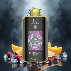 Fumot Tornado 25000 Puffs Oppblåsbar E-sigarett Ananas Is med HD-skjerm og 700mAh batteri