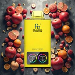 Fumot Tornado 35K Engangs Vape Sur Eple Pop med 15ml E-væske og 700 MAH Batteri