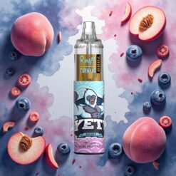 Fumot Tornado 7000 Disposable Vape Fersken Blåbær Candy 14 ML E-væske