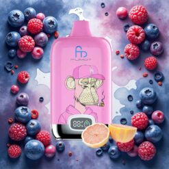 Fumot Tornado Digital Box 12000 Puffs Blåbær Bringebær 20ml 550mAh