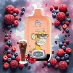 Fumot Tornado Digital Box 12000 Puffs Disposable Vape Blandede Bær 20ml E-Liquid