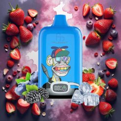 Fumot Tornado Digital Box 12000 Puffs Disposable Vape Jordbær Drue 20ml E-Liquid