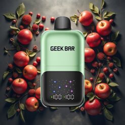 GEEK BAR 2GO 20ml 50000 Puffs To Serier Engangs Vape Pen Dobbel Eple A&B med 5% Nikotinsalt og 3-trinns Justerbar Smak/Kulhet