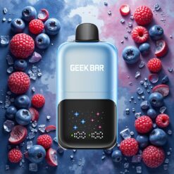 GEEK BAR 2GO 20ml 50000 Puffs Two Series Disposable Vape Pen Blåbær Bringebær Is med 5% Nikotinsalt og 3-trinns Justerbar Smak/Kulhet