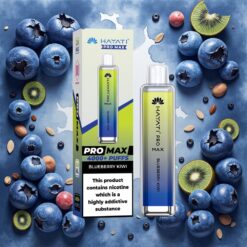 Hayati Pro Max 4000 Puffs Engangs E-sigaret Blåbær Kiwi 1400mAh 2ml Tank