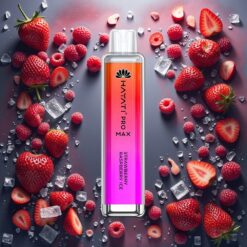 Hayati Pro Max 4000 Puffs Engangs E-sigaret Jordbær Bringebær Is 1400mAh 2ml