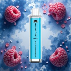 Hayati Pro Max 4000 Puffs Engangsdamp Blå Sur Bringebær med 1400mAh batteri og 2ml tank