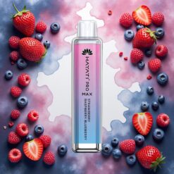 Hayati Pro Max 4000 Puffs Engangsdamp Jordbær Bringebær Blåbær med 1400mAh batteri