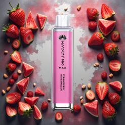 Hayati Pro Max 4000 Puffs Engangsdamp Jordbær Vannmelon 2ml Tank 1400mAh Batteri