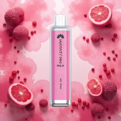 Hayati Pro Max 4000 Puffs Engangsdamp Rosa, 5% Nikotin, 1400mAh