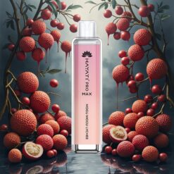 Hayati Pro Max 4000 Puffs Engangsdamp med 1400mAh batteri og Mogu Mogu Litchi-smak