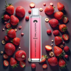 Hayati Pro Max 4000 Puffs Engangsdamp med Jordbær Hubba Bubba, 1400mAh batteri