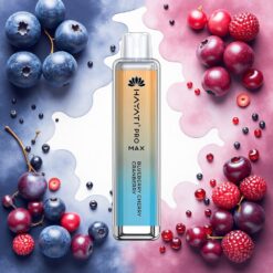 Hayati Pro Max 4000 Puffs Engangsvaper Blåbær Kirsebær Tranebær 1400mAh 2ml