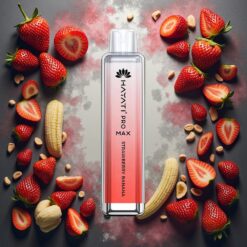 Hayati Pro Max 4000 Puffs Engangsvaper Jordbær Banan 1400mAh 10ml