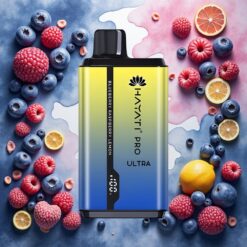 Hayati Pro Ultra 15000 Puffs Blåbær Bringebær Sitron 850mAh