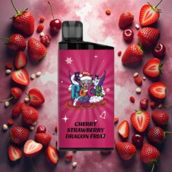 IGET Bar 3500 Puffs Engangsdamper Kirsebær Jordbær Dragefrukt – 1400 mAh