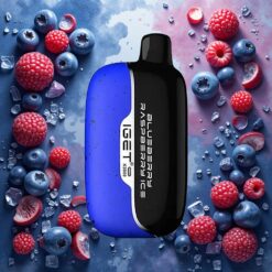 IGET Moon K5000 Puffs Engangsdamp Blåbær Bringebær Is 5000 Puff, 81,5 g