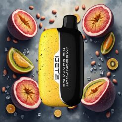 IGET Moon K5000 Puffs Engangsdamper Passionsfrukt Kiwi Guava Is - 5000 Puff, 1.35 Ohm Mesh Coil