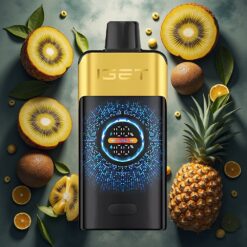 IGET ONE 12000 Puffs Engangs E-sigarett Kiwi Ananas – 2700 mAh Batteri