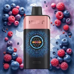 IGET ONE 12000 Puffs Engangsdamper Blåbær Bringebær – 2700 mAh Batteri