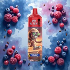 JNR Alien 10000 Puffs Engangsdamp Blå Bringebær Kirsebær 850mAh Type-C