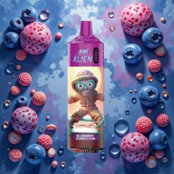 JNR Alien 10000 Puffs Engangsdamp Blåbær Tyggegummi 850mAh Type-C