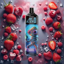 JNR Alien 10000 Puffs Engangsdamp Jordbær bringebær kirsebær is 850mAh Type-C