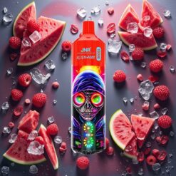 JNR Alien Max 18000 Puffs Disposable Vape Bringebær Vannmelon Is med Smart LED Display & 28ml E-væske