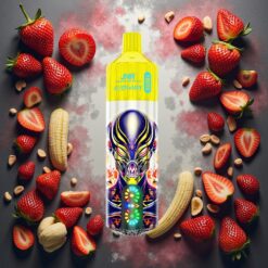 JNR Alien Max 18000 Puffs Disposable Vape Jordbær Banan, Smart LED Display & Type-C Lading