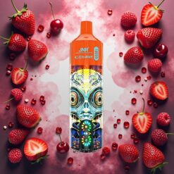 JNR Alien Max 18000 Puffs Disposable Vape Jordbær Bringebær Kirsebær med Smart LED Display & 28ml E-væske