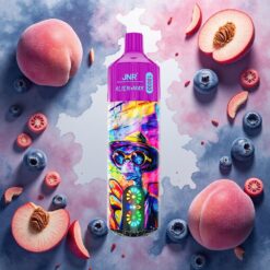 JNR Alien Max 18000 Puffs Engangsdamper Fersken Blåbær Godteri med Smart LED Display & 28ml E-væske