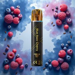 JNR Black&Golden 600+200 Puffs Disposable Vape Blå Bringebær/Kirsebær 800 Puffs 550mAh