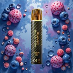 JNR Black&Golden 600+200 Puffs Disposable Vape Blåbærbobletyggis 800 Puffs 550mAh