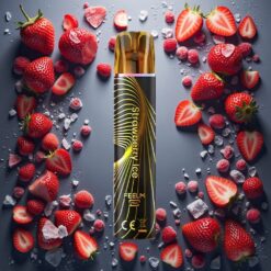 JNR Black&Golden 600+200 Puffs Disposable Vape Jordbær Is 800 Puffs 550mAh