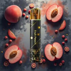 JNR Black&Golden 600+200 Puffs Engangs Vape Fersken (Peach) – 800 Puffs, 2ml E-Liquid