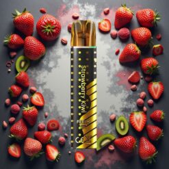 JNR Black&Golden 600+200 Puffs Engangsvaper Jordbær Kiwi 800 Puffs 550mAh