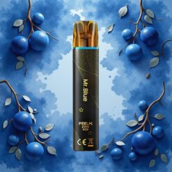 JNR Black&Golden 800 Puffs Engangs Vape Mr Blå 550mAh