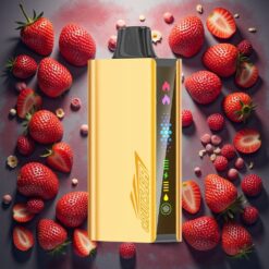 JNR Cruiser 12000 Puffs No-Charge Disposable Vape Chupa Chups Jordbær med 3500 mAh batteri og 25ml e-væske