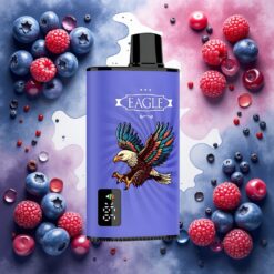 JNR EAGLE Smart 23000 Puffs Disposable Vape Blåbær Bringebær Kirsebær med digital skjerm og justerbar luftstrøm