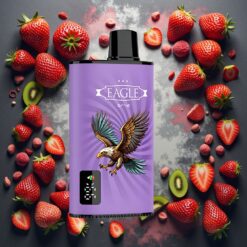 JNR EAGLE Smart 23000 Puffs Disposable Vape Jordbær Kiwi med digital skjerm og justerbar luftstrøm